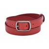 Kožený dámsky opasok 720-25-16 červený pracka Uršuľa