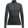 Dámske funkčné tričko s dlhým rukávom Icebreaker Women's 200 Realfleece Descender LS Half Zip - graphite/black/cb S