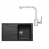 SET110 - Gránitový drez Blanco Sona 5 S antracit + Kuchynská batéria Rosan Zerro JZ38601 chróm