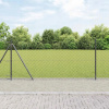 Sieťový plot so 7 flanovanými stĺpmi 1x10 m z galvanizovanej ocele