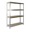 Meets-ecommerce UG Kovový regál profi 180x140x30, 4-6 políc Farba: Pozink, Počet polic: 4 police