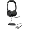 Jabra Evolve2 50 slúchadlá do uší káblové, Bluetooth, 25089-999-799, stereo, čierna, Redukcia šumu mikrofónu, Potlačenie hluku; 25089-999-799