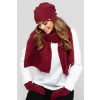 Kamea Bordový dámsky set čiapka + šál Kamea Saragossa, Veľkosť uni, Farba bordová