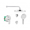 SANITINO - Sprchový set s batériou a telesom pod omietku Hansgrohe, príslušenstvo kielle, chróm SANI21HKK009