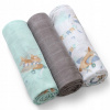 BabyOno bambusové Blue-grey 70x70 cm 3 ks