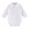 Detské body - Eevi Long -Sleeved Bodyzome, veľkosť 56 (Eevi, telo s obradmi golierov, biele 056)
