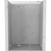 Mexen Lunar-F, skladacie ľavé sprchové dvere 150 cm, 8mm číre sklo, oceľový profil, 836S-150-050-97-00-L
