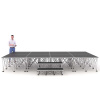 BeamZ Professional Power Dynamics kompletné pódium 400 x 200 x 60 cm - Pódium so schodíkmi a pevnými nohami