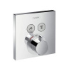 HansGrohe Shower Select - Termostatická batéria pod omietku, na 2 výstupy, chróm 15763000