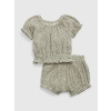 GAP 869358-00 Baby set top a kraťasy Zelená - 3-6M