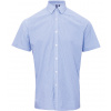 Premier Workwear Pánska bavlnená košeľa s krátkym rukávom PR221 Light Blue -ca. Pantone 7451 L