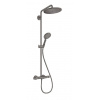 Hansgrohe - Sprchový set Showerpipe 280 s termostatom, kefovaný čierny chróm 26890340ROZ2