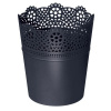 kvetináč 16cm LACE DLAC160-S433 antracit plastový PROSPERPLAST