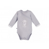 Eevi Body rozopínacie s dlhým rukávom NEWBORN šedé - 62