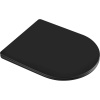 KIELLE Oudee WC sedadlo Slim s poklopom, s funkciou Softclose a EasyLock, matná čierna, 30401034