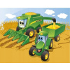 CUKROVÁ TLAČ jedlý obrázok na tortu Cukrová hmota Kombajn John Deere Žatva + MENO