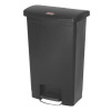 Plastový odpadkový kôš Rubbermaid Front Step, objem 50 l, čierna