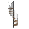 Minka STAIRS Kombinované točité schodisko Paris buk/sivá pr. 140 cm
