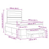 vidaXL Box Spring Posteľ s matracom a stoličkou krémová 120x200 cm tkanina - Hnedá - 265191-281842