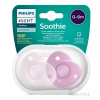 AVENT CUMLÍK 0-6M Soothie pre dievča na utišovanie, celosilikónový (SCF099/22) 1x2 ks Philips Consumer Lifestyle BV