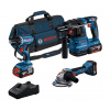 Bosch Bosch kombinovaná sada GSR+GWS+GBH+3×4,0Ah+GAL18V-40 Professional v tašce 0615A5007L