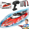 MOTOROVÁ LOĎKA LOĎ DIAĽKOVO OVLÁDANÁ SPEED BOAT 25KM/H 2.4GHZ S PILOT