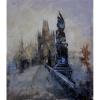 Prague - Akad. mal. Igor Navrotskyi, originálny, ručne maľovaný obraz L (do veľkosti 95x95cm) Viac farieb
