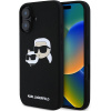 Karl Lagerfeld Liquid Silicone Double Heads MagSafe Zadní pro iPhone 16 Plus Black
