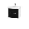 Dreja Umývadlová skrinka SOLO SZZ 50 - N01 Biela lesk / Úchytka T02 / M17 Čierna mat