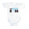 Body krátky rukáv s vtipným textom, The New Boss, veľ. 80, chalan