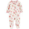CARTER'S Overal na zips Sleep&Play Ivory Apple dievča 9m/ veľ. 74 1R032010_9M