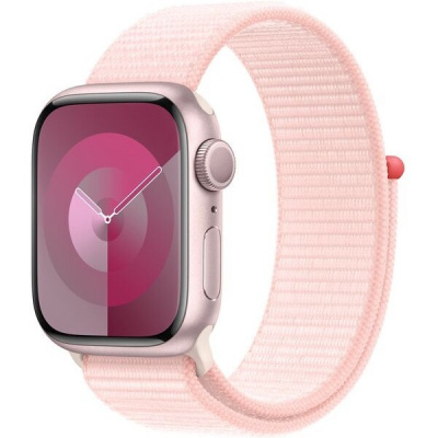 Apple Watch Series 9 41mm Ružový hliník so svetlo ružovým prevliekacím remienkom