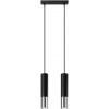Sollux Lighting Loopez závesné svietidlo 2x40 W čierna-chrómová SL.0941