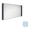 LED zrkadlo do kúpeľne Nimco čierne 120x65 cm so senzorom ZPC 42006V-90