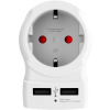 Cestovný adaptér, do UK, USB, uzemnený, SKROSS
