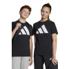 Detské bavlnené tričko adidas čierna farba, s potlačou, JC9660 140