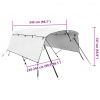 vidaXL Strieška Bimini s 4 oblúkmi a stenami 243x(230-244)x137 cm - Biela - 141666-738