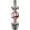 skateboard RAD CHECKER STRIPE COMPLETE White/Black 7.75