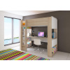 TRS-SPAIN Poschodová posteľ Bo5 white, oak