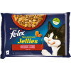Felix Sensations Jellies hovädzie a kura v želé 4 x 85 g