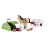 Schleich Sarah s koníkom a zvvieratká kempujú 42533 4059433572635