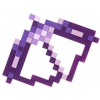 Plastová replika luku a šípu Minecraft: Fialový luk a šíp (40 x 29 x 2 cm)