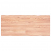vidaXL Stolová doska svetlohnedá 140x60x(2-4)cm ošetrený masív hrany - Hnedá - 10871-152624