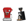 Ascaso Dream PID, Love Red + Eureka Mignon Zero 65 Speedy, CR black