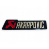 Emblémová nálepka z hliníka Tlmič Motor Sport DO Akrapovic 140 mm 30 mm