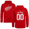 Detroit Red Wings detská - Team Authentic NHL Mikina s kapucňou/Vlastné meno a číslo L