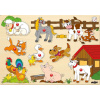 Woody Puzzle na doske - Zvieratá pri statku