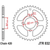 JT REŤAZOVÉ KOLESÁ JTR832.40 JT ZADNÉ REŤAZOVÉ KOLESO 832 40 YAMAHA FS1 DX/EA/SE, MX 80 '80-82, TY 80, DT 80 '77-83 (83240JT) (R