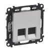 Legrand 753347 VALENA LIFE ZÁSUVKA 2X RJ45 CAT.6 STP HLINÍKOVÁ + predĺžená záruka na 3 roky