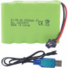 6,0V 2800mAh AA batéria s USB káblom | Zástrčka SM-2P | RC vozidlá